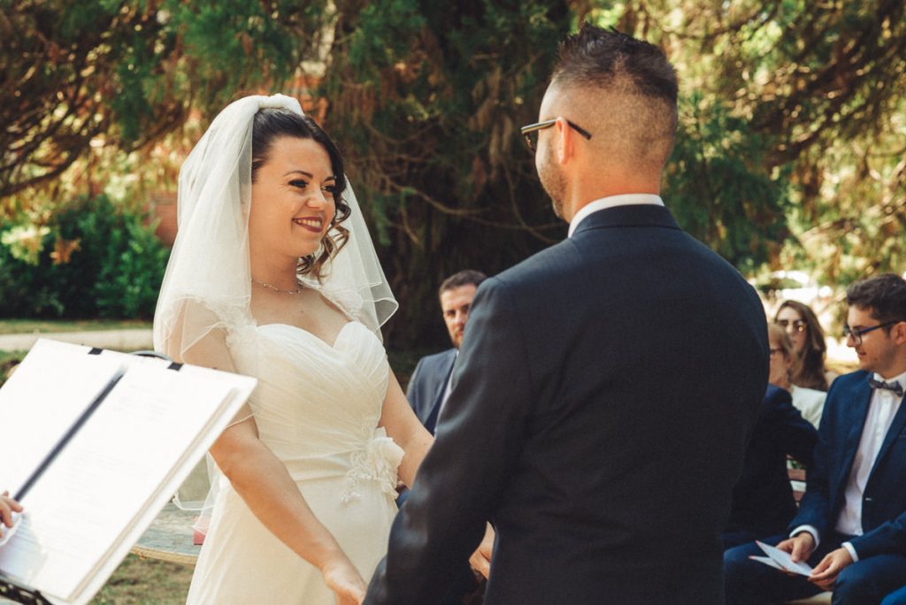 Wedding ceremony at Chateau Saint Michel South of France