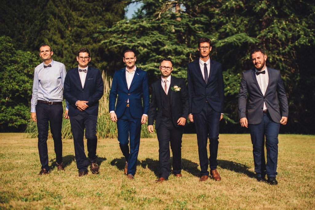 Groom and best men at Chateau Saint Michel South of France