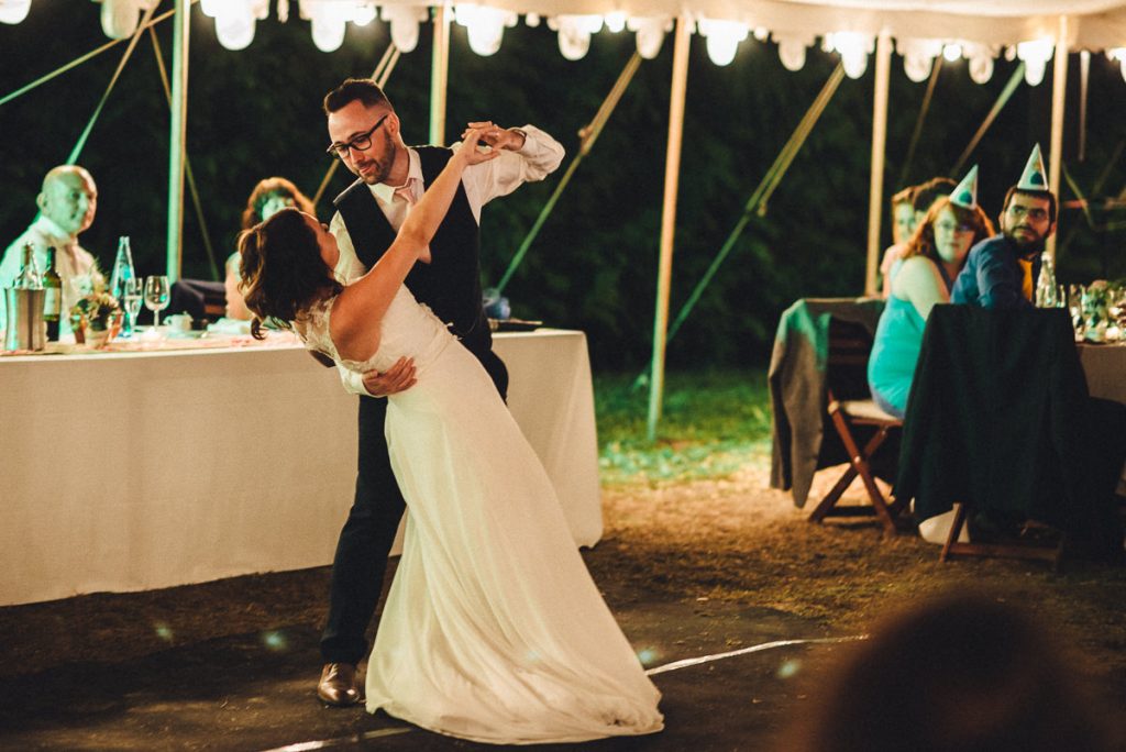 Emily and Florent First dance married couple at wedding Chateau Saint Michel South of France